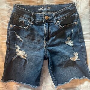 Jordache Women's Distressed Denim Shorts - Blue